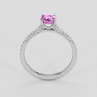 1.00 Ct. Purplish Pink Sapphire Ring, Silver 3