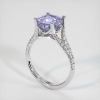 2.17 Ct. Violet Sapphire Ring, 10K White Gold 2