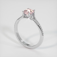 1.11 Ct. Pink Sapphire Ring, 10K White Gold 2