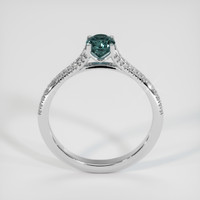0.64 Ct. Greenish Blue Sapphire Ring, 10K White Gold 3