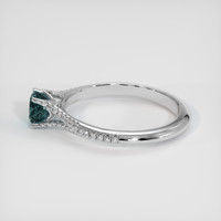 0.64 Ct. Greenish Blue Sapphire Ring, 10K White Gold 4