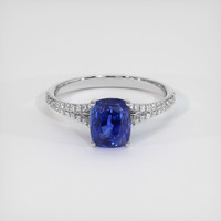 2.31 Ct. Sapphire Ring, 14K White Gold 1