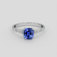 1.58 Ct. Blue Sapphire Ring, 14K White Gold 1