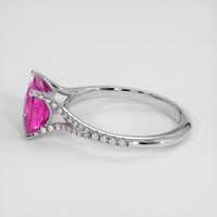 3.46 Ct. Pink Sapphire Ring, 14K White Gold 4