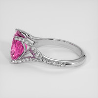 5.13 Ct. Pink Sapphire Ring, 14K White Gold 4