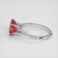 2.50 Ct. Padparadscha Sapphire Ring, 14K White Gold 4