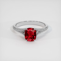 1.64 Ct. Ruby Ring, 14K White Gold 1