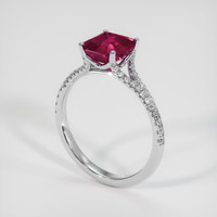 2.07 Ct. Ruby Ring, 14K White Gold 2