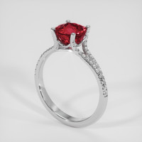 2.03 Ct. Ruby Ring, 14K White Gold 2