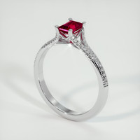 0.52 Ct. Ruby Ring, 14K White Gold 2