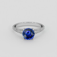 1.56 Ct. Blue Sapphire Ring, 14K White Gold 1