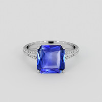 2.58 Ct. Blue Sapphire Ring, 14K White Gold 1