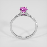 1.00 Ct. Purplish Pink Sapphire Ring, 14K White Gold 3
