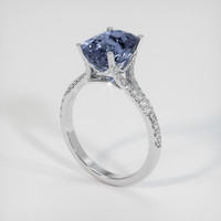 3.53 Ct. Sapphire Ring, 14K White Gold 2