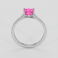 1.28 Ct. Pink Sapphire Ring, 14K White Gold 3