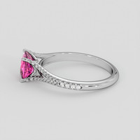 1.28 Ct. Pink Sapphire Ring, 14K White Gold 4