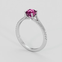 1.04 Ct. Pink Sapphire Ring, 14K White Gold 2