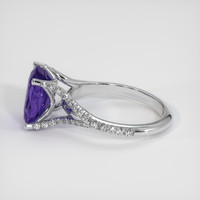 4.04 Ct. Bi Color Sapphire Ring, 14K White Gold 4