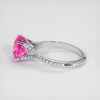 3.09 Ct. Pink Sapphire Ring, 14K White Gold 4