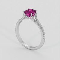 1.27 Ct. Purplish Pink Sapphire Ring, 14K White Gold 2