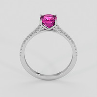 1.27 Ct. Purplish Pink Sapphire Ring, 14K White Gold 3
