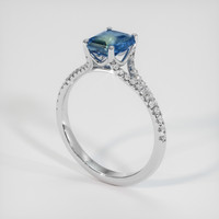 1.49 Ct. Bi Color Sapphire Ring, 14K White Gold 2