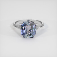 5.68 Ct. Violet Sapphire Ring, 14K White Gold 1