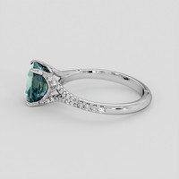 2.20 Ct. Bi Color Sapphire Ring, 14K White Gold 4