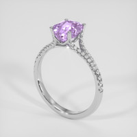 2.15 Ct. Purple Sapphire Ring, 14K White Gold 2