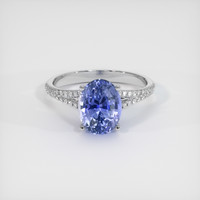 4.13 Ct. Color Change Sapphire Ring, 14K White Gold 1