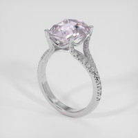 5.20 Ct. Pink Sapphire Ring, 14K White Gold 2