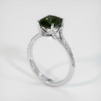 2.97 Ct. Greenish Brown Sapphire Ring, 14K White Gold 2