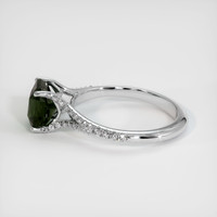 2.97 Ct. Greenish Brown Sapphire Ring, 14K White Gold 4