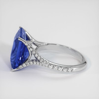 8.14 Ct. Blue Sapphire Ring, 18K White Gold 4