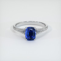 1.82 Ct. Sapphire Ring, 18K White Gold 1