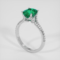 1.86 Ct. Emerald Ring, 18K White Gold 2
