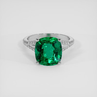 4.56 Ct. Emerald Ring, 18K White Gold 1