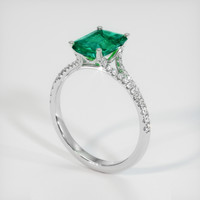 2.23 Ct. Emerald Ring, 18K White Gold 2