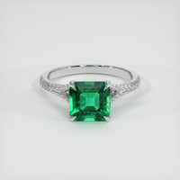 2.63 Ct. Emerald Ring, 18K White Gold 1