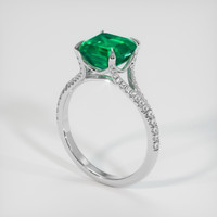 2.63 Ct. Emerald Ring, 18K White Gold 2