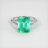 4.55 Ct. Emerald Ring, 18K White Gold 1