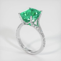 4.55 Ct. Emerald Ring, 18K White Gold 2