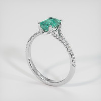 1.15 Ct. Emerald Ring, 18K White Gold 2