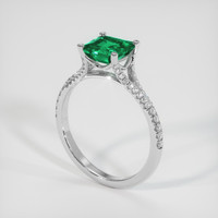 1.41 Ct. Emerald Ring, 18K White Gold 2