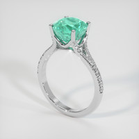 2.61 Ct. Emerald Ring, 18K White Gold 2