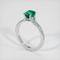 1.05 Ct. Emerald Ring, 18K White Gold 2