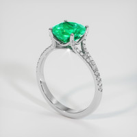 1.86 Ct. Emerald Ring, 18K White Gold 2