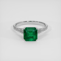 2.17 Ct. Emerald Ring, 18K White Gold 1