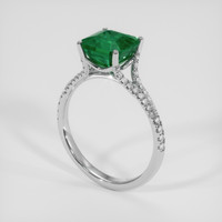2.17 Ct. Emerald Ring, 18K White Gold 2