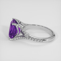 3.29 Ct. Purple Amethyst Ring, 18K White Gold 4